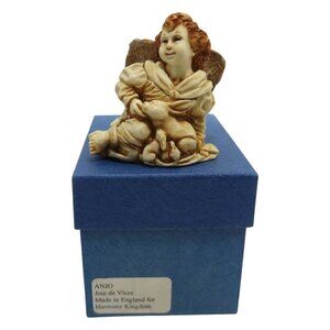 HARMONY KINGDOM Angel With Bunny Rabbit Joie De Vivre Boxed 1996 ANJO Vintage